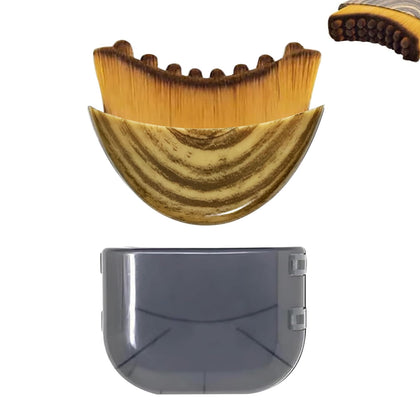 VOUGH Lymphatic Contour Face Brush front view with soft bristles
