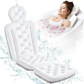 VOXOR Full Body Bath Pillow front view with 5D Air Mesh Technology