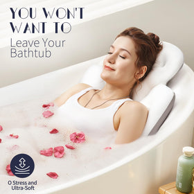 VOXOR Full Body Bath Pillow in a relaxing bath setting
