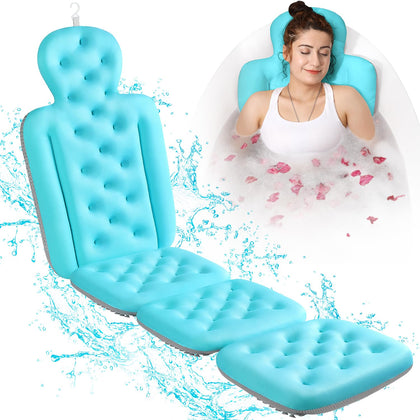 VOXOR Full Body Bath Pillow in Ocean Blue, front view