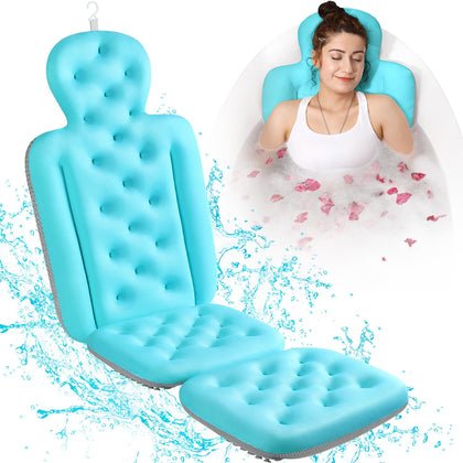 VOXOR Full Body Bath Pillow in Ocean Blue front view