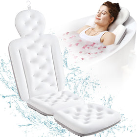VOXOR Full Body Bath Pillow white model front view