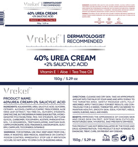 VREKEF Urea Cream 40% with natural ingredients