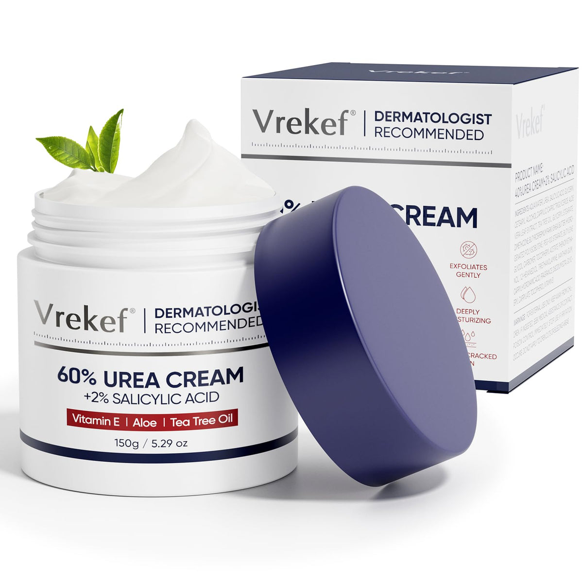 VREKEF Urea Cream 60% front view with packaging