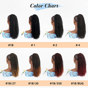 vroosar 18inch Drawstring Ponytail Extension close-up detail of fabric