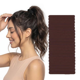 Vrose Flosi 20pcs thick hair ties in natural brown colour