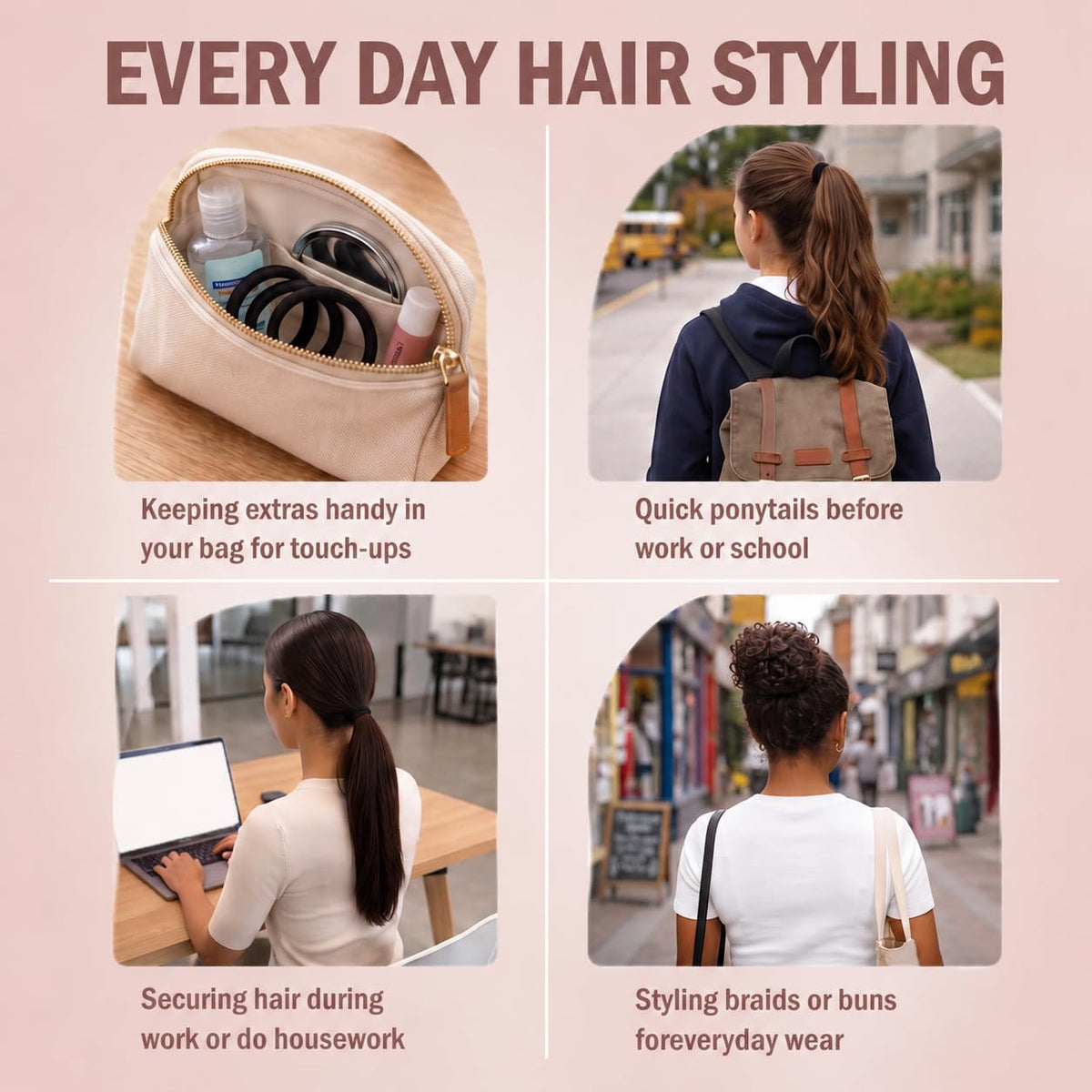 Vrose Flosi hair ties in a gift-ready packaging