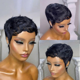 VRZ Pixie Cut Wig back view with natural look