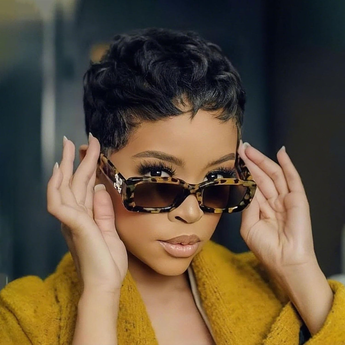 VRZ Pixie Cut Wig for Black Women front view