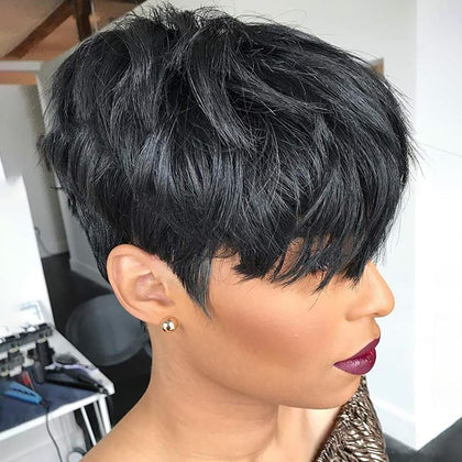 VRZ Pixie Cut Wig front view with bangs