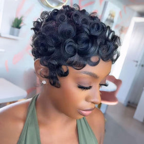 VRZ Pixie Cut Wig side view showcasing layered design