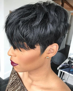 VRZ Pixie Cut Wig side view showcasing layered style
