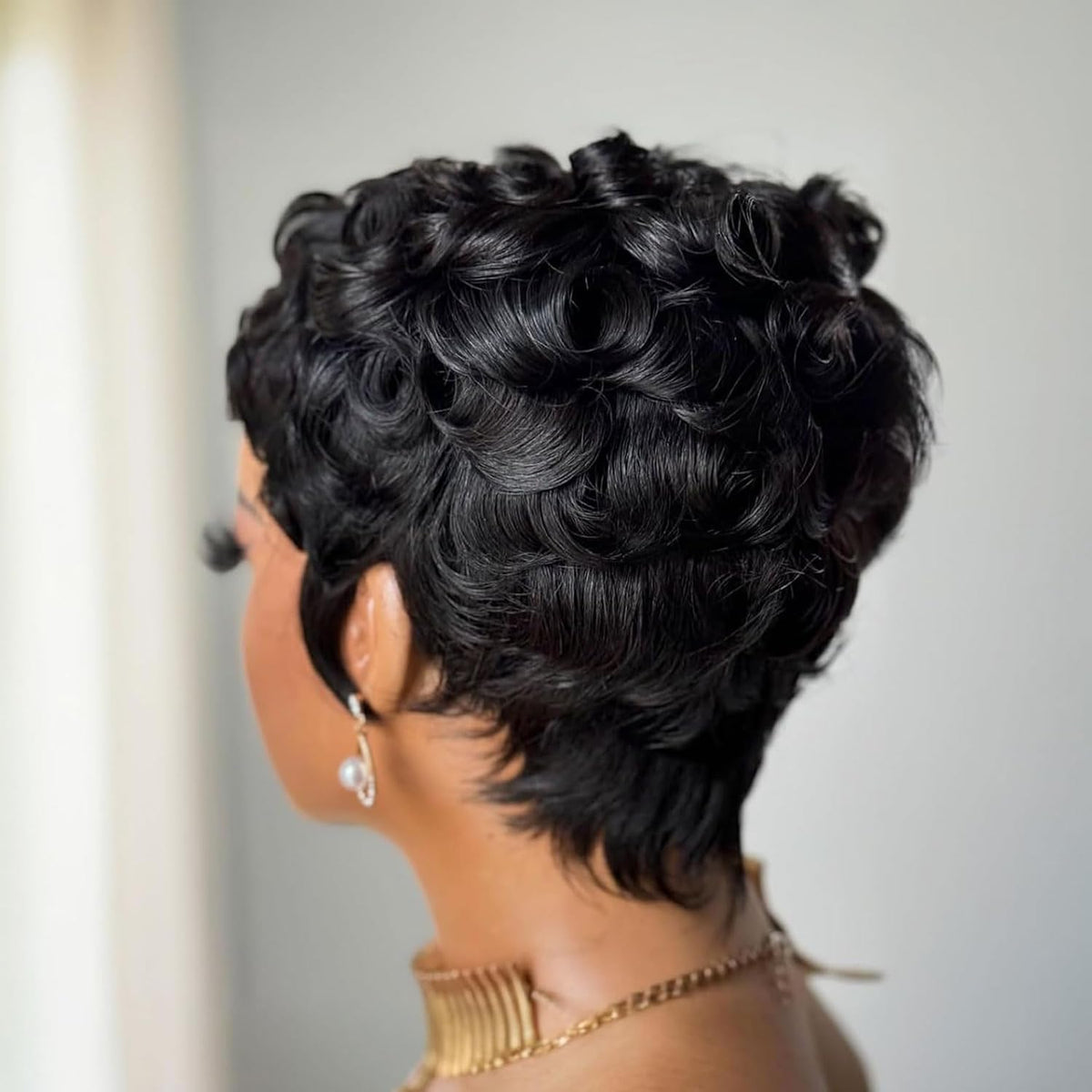 VRZ Pixie Cut Wig styled on a mannequin