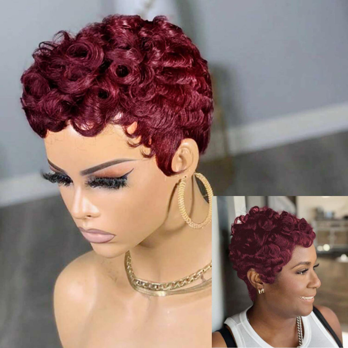 VRZ Short Wig layered design close-up