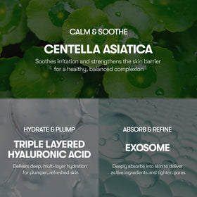VT COSMETICS Cica-Exosome Moisture Mask sheet on a model's face
