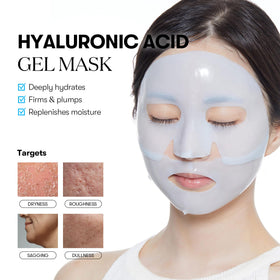 VT COSMETICS Hydrop Reedle Shot Hydrogel Mask application on model's face