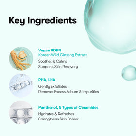 VT COSMETICS PDRN Barrier Cleanser back view showing ingredients