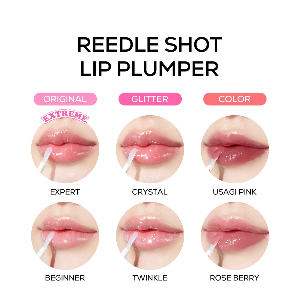 VT COSMETICS Reedle Shot Lip Plumper Crystal Glitter application
