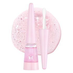 VT COSMETICS Reedle Shot Lip Plumper front view with pink glitter