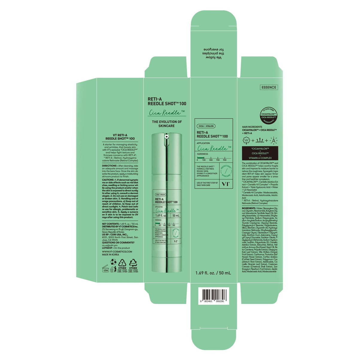 VT COSMETICS Reti-A Reedle Shot 100 Serum texture close-up