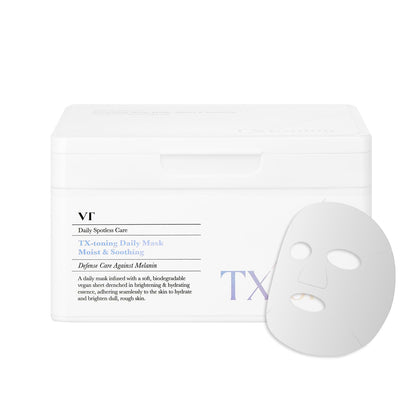 VT COSMETICS TX Toning Daily Mask 30 Sheets front view