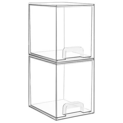 Vtopmart Clear Stackable Storage Drawers front view