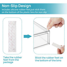 Vtopmart Clear Stackable Storage Drawers with bathroom items