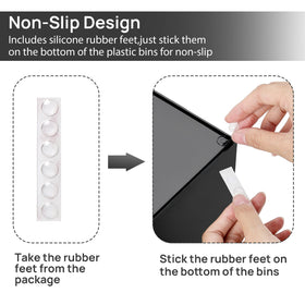Vtopmart storage drawers with silicone pads for stability