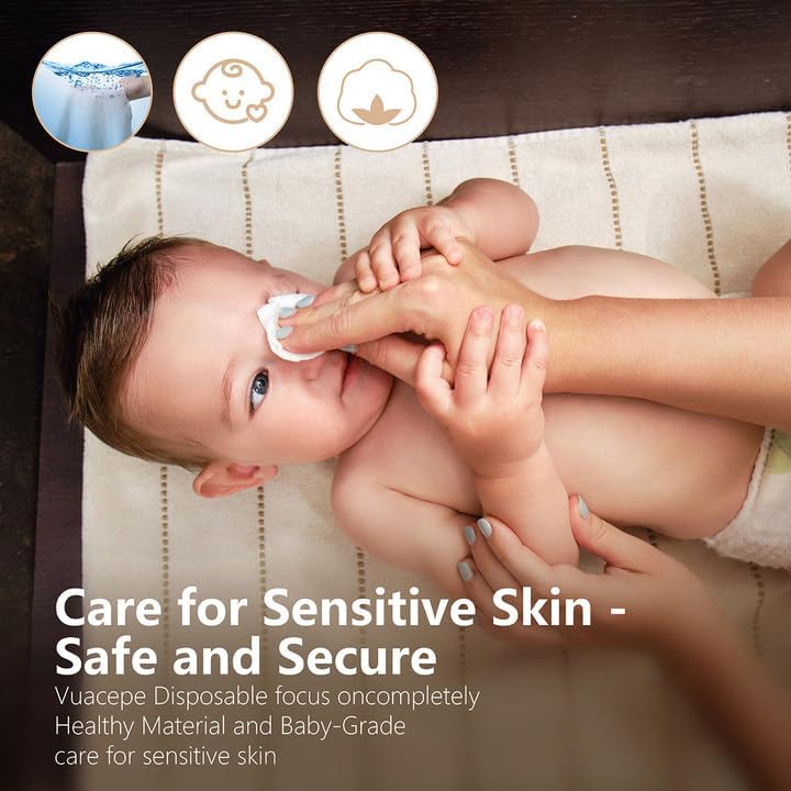 vuacepe face towels showing smooth and textured sides