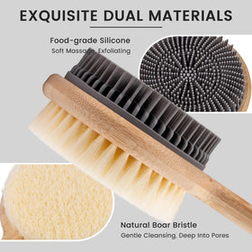 VWMYQ Back Scrubber showing high-density nylon bristles