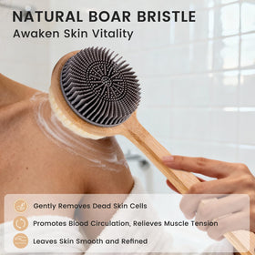 VWMYQ Back Scrubber with soft silicone bristles for gentle exfoliation