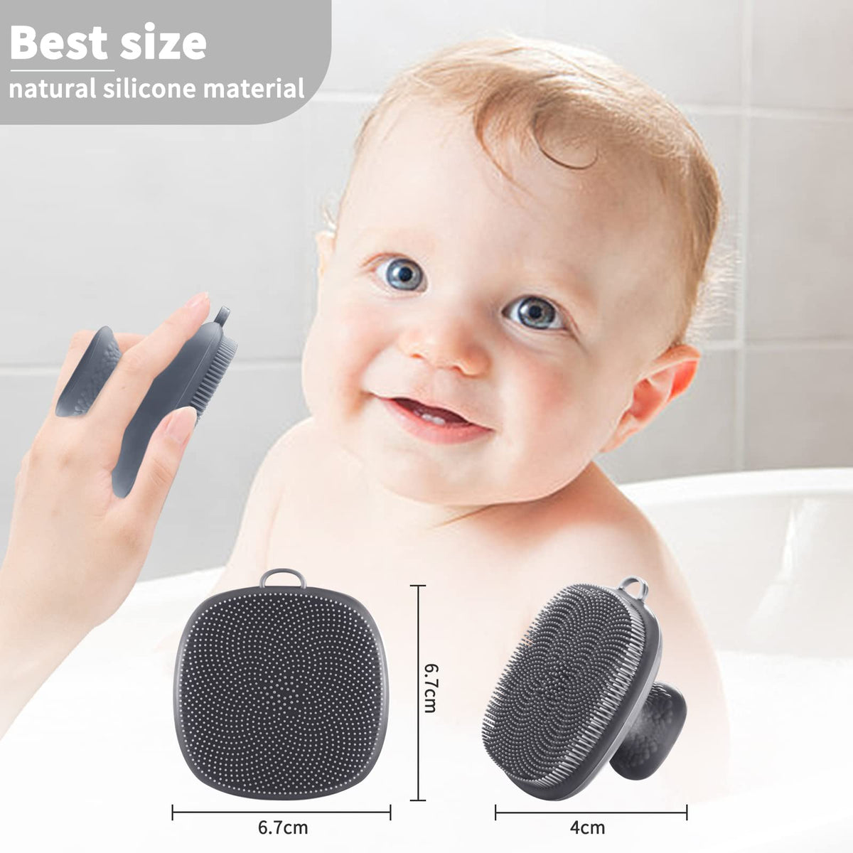 VWMYQ Face Scrubber demonstrating waterproof feature