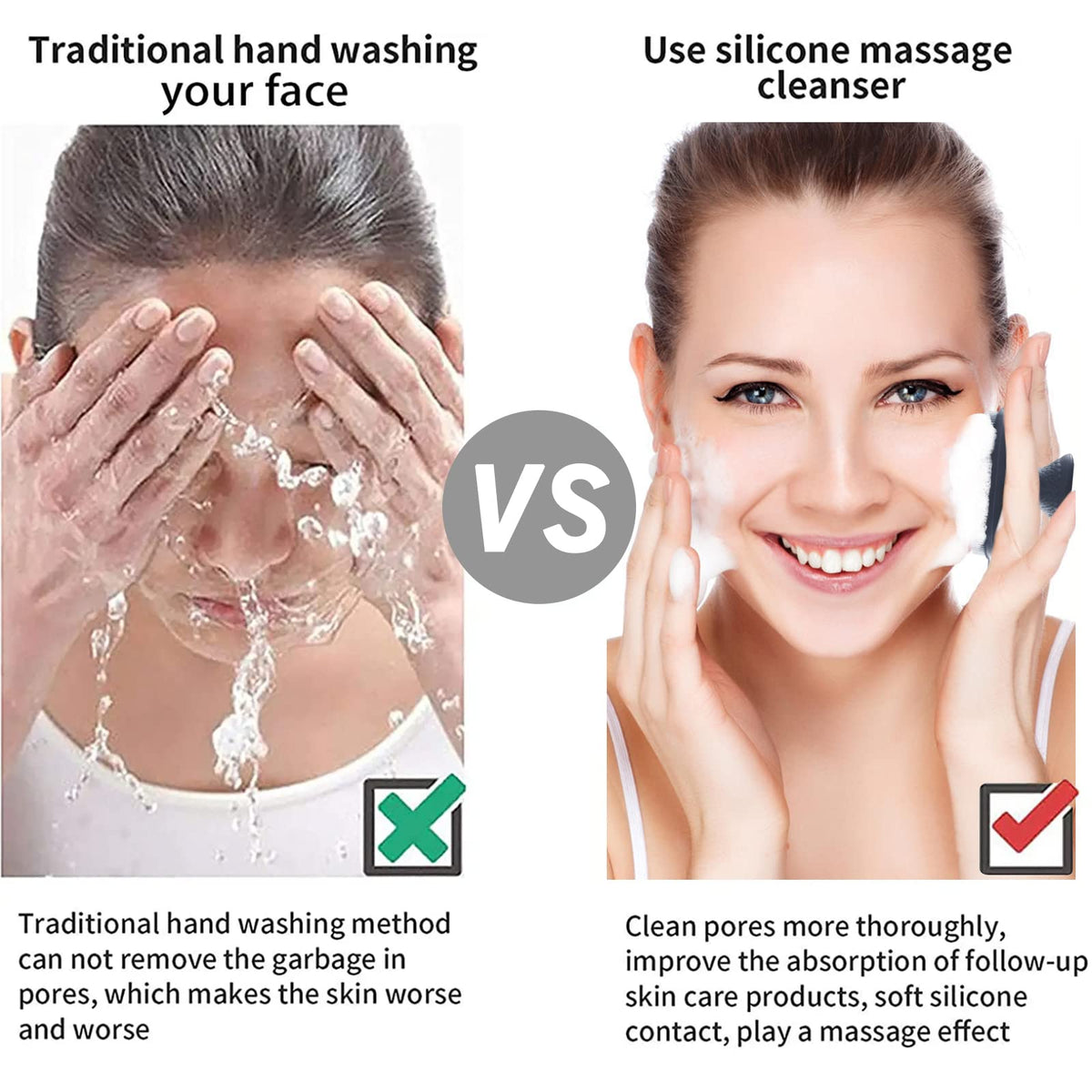 VWMYQ Face Scrubber in a travel setting
