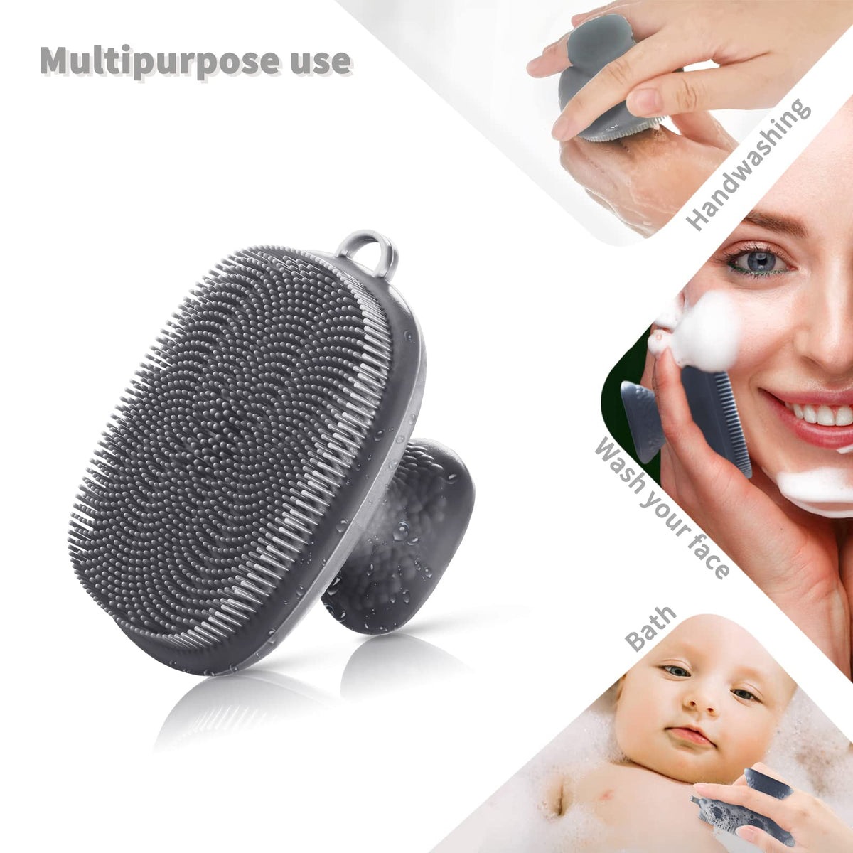 VWMYQ Face Scrubber with hanging hole for storage