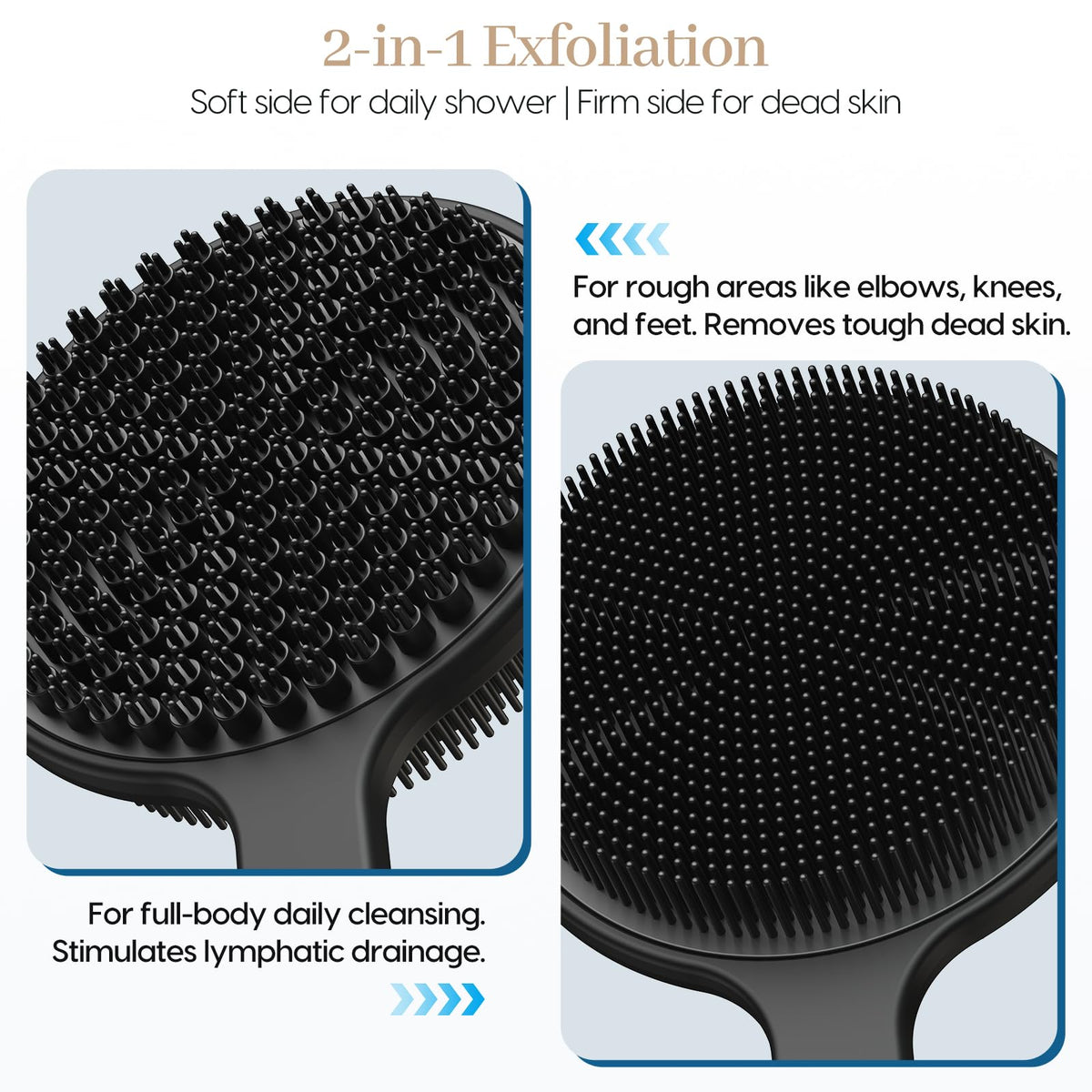 VWMYQ facial brush demonstrating deep pore cleansing