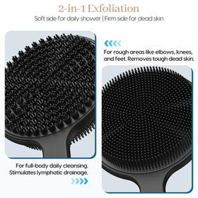 VWMYQ facial brush demonstrating deep pore cleansing