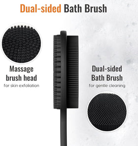 VWMYQ Silicone Back Scrubber showing non-slip handle design