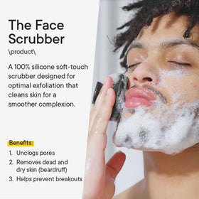 VWMYQ Silicone Face Scrubber black side view