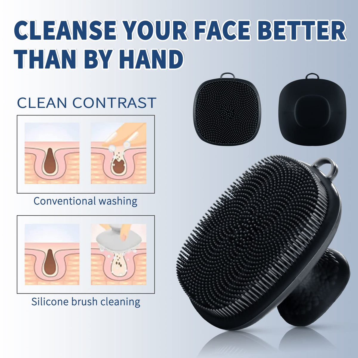 VWMYQ Silicone Face Scrubber hanging for storage