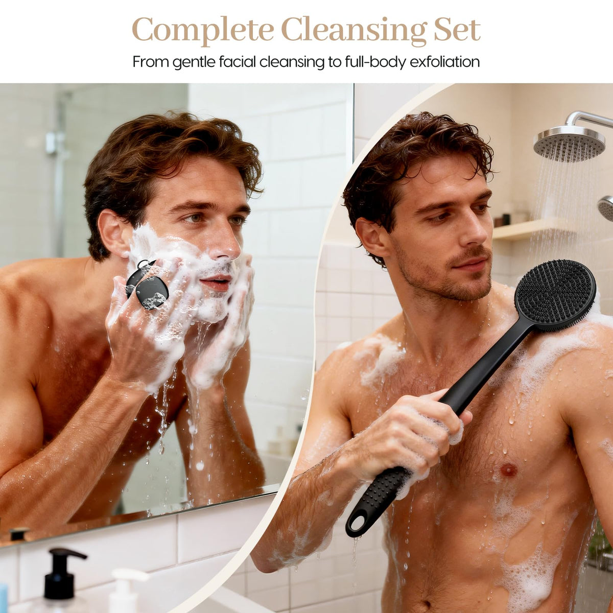 VWMYQ silicone facial cleansing brush close-up