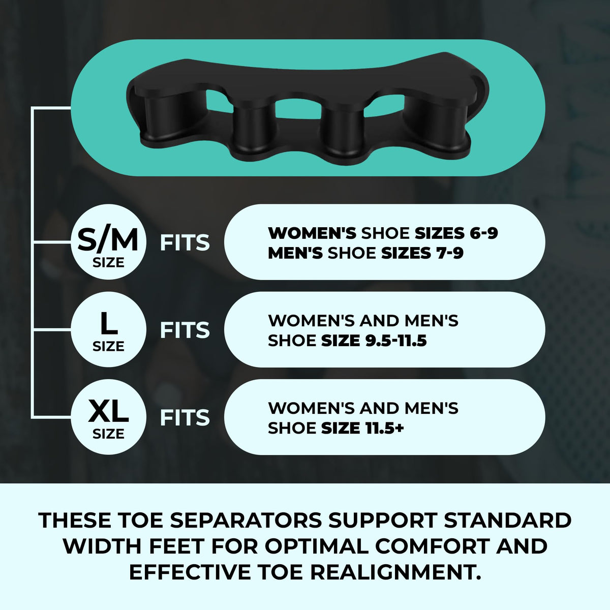 VYCE PrimalStep Toe Separators side view showing flexibility