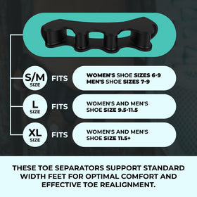 VYCE PrimalStep Toe Separators side view showing flexibility