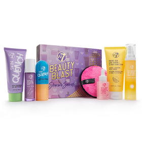 W7 Beauty Blast Skincare Secrets Set full view with all products displayed