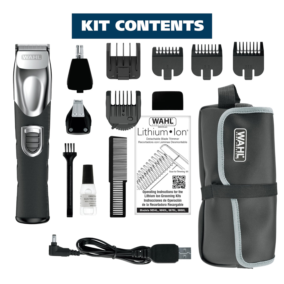 Wahl Beard Trimmer charging with wall charger