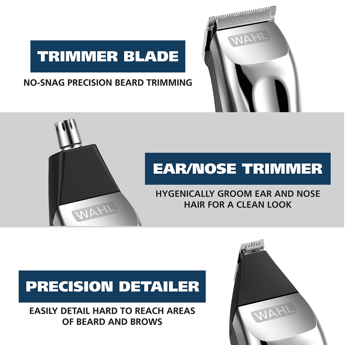 Wahl Beard Trimmer with all accessories laid out