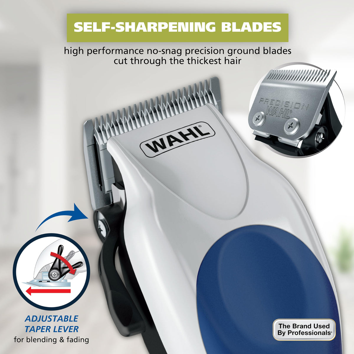 Wahl clipper in use on a person's hair