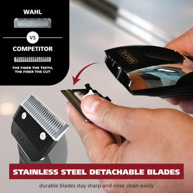 Wahl Cordless Chrome Pro Hair Clipper side view