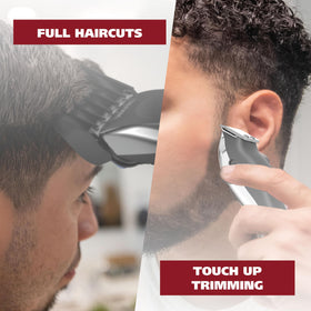 Wahl Cordless Chrome Pro Hair Clipper with attachments