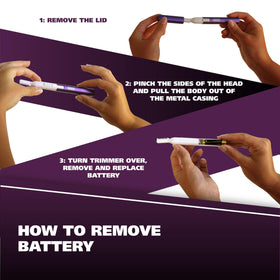 Wahl Female Battery Pen Trimmer lifestyle scene on vanity