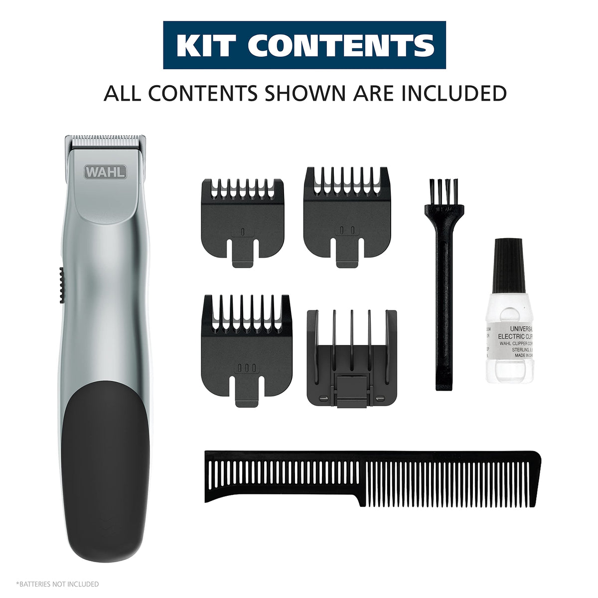 Wahl Groomsman Beard Trimmer with packaging and accessories